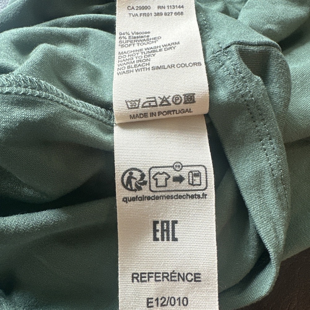 Majestic Filatures Size2/ Small Tee Deluxe Soft Touch Crewneck T-shirt Malachite - Picture 8 of 9